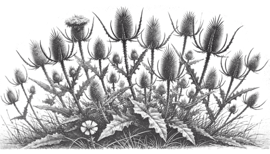 A cluster of thistles